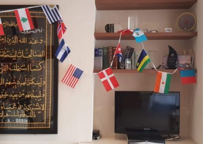Flag decoration at the luncheon