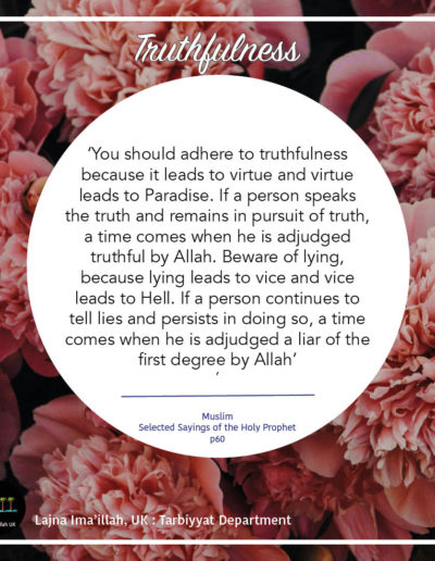 Tarbiyyat five moral values - Truthfulness