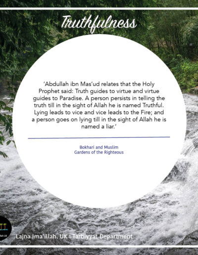 Tarbiyyat five moral values - Truthfulness