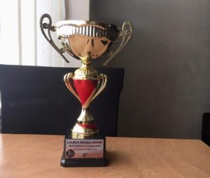 trophy received by Nau Mubai’a, first place in the Advanced Study Course